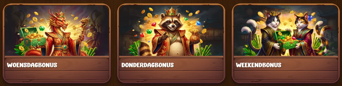 Asino Casino promotiebonussen met een woensdagbonus, donderdagbonus en weekendbonus